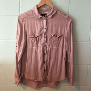 Light pink boyfriend fit flannel